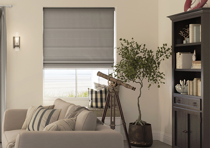 Loxley, Brown Canvas - Motorised Roman Blind - Image 3